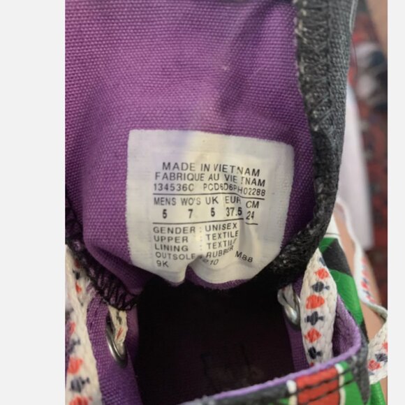 Limited Edition Joker's Converse High Tops - Picture 6 of 8